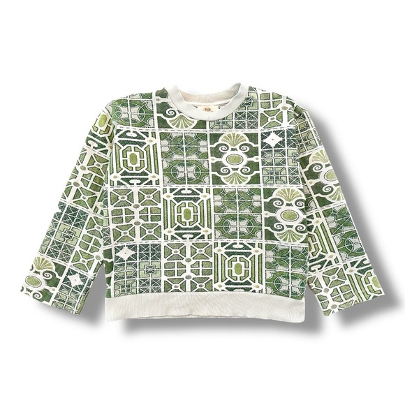 The Middle Daughter | Geometric Print Crewneck Sweatshirt (11-12 yrs) 💚 - Picture 3 of 6